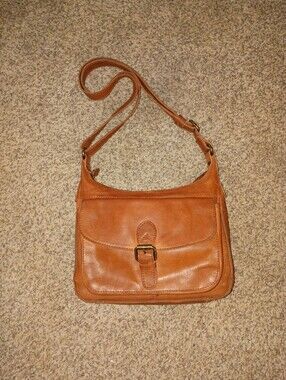 Paul and Taylor Classic Tan Leather Crossbody Bag
